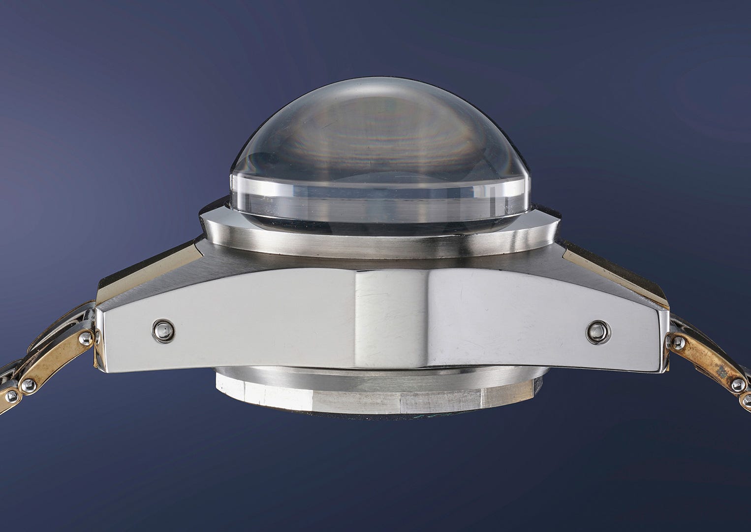 A side view of the watch that sold at the Phillips Geneva Watch auction in 2021. Image courtesy of Phillips