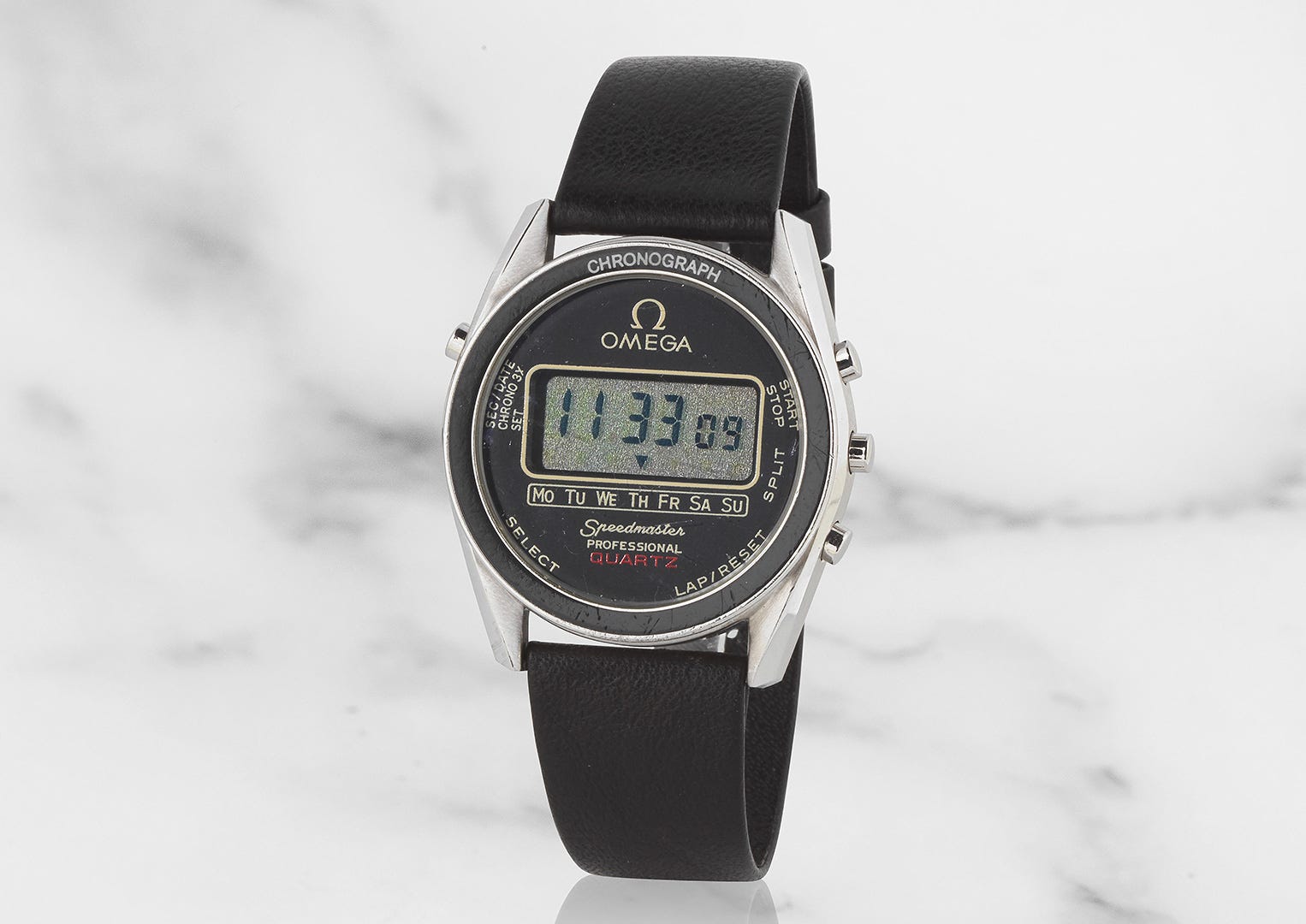 Yes, there was actually a quartz Speedmaster with LCD display