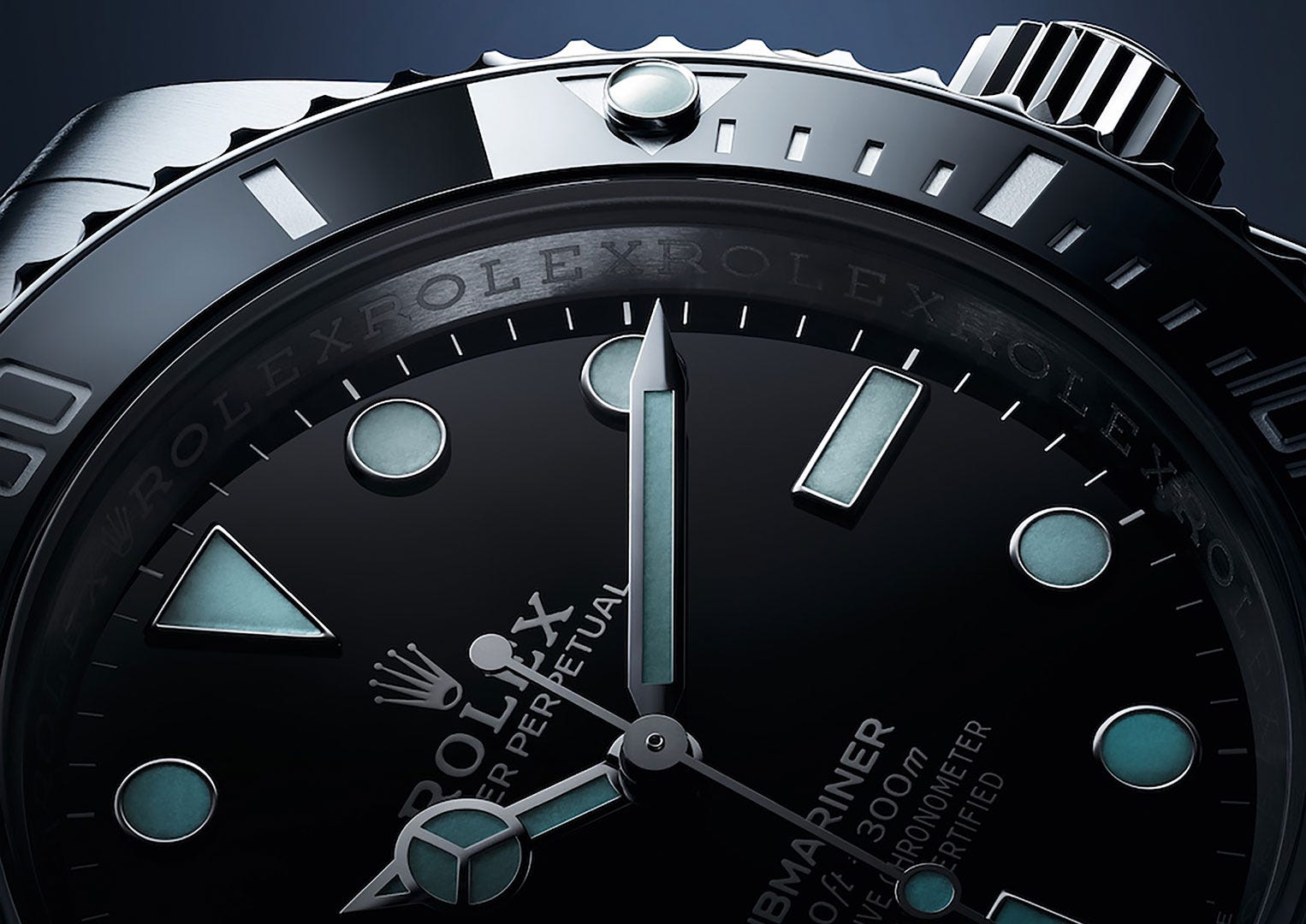 Rolex has always looked to improve its lume game, most recently using Chromalight