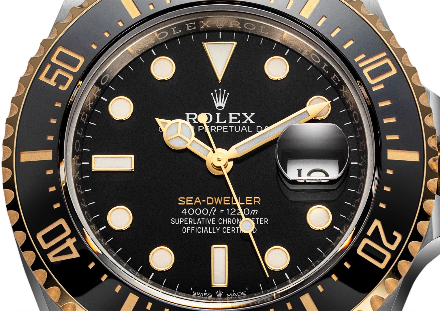 The two-toned Rolex Sea-Dweller retails for £13,300